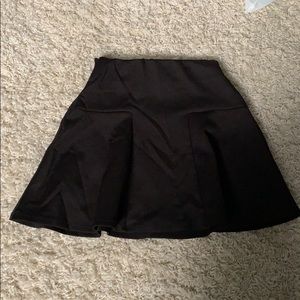 Black High Waist Skater Skirt